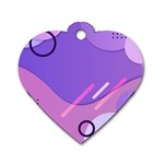 Colorful Labstract Wallpaper Theme Dog Tag Heart (One Side)