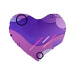 Colorful Labstract Wallpaper Theme Standard 16  Premium Flano Heart Shape Cushions