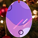 Colorful Labstract Wallpaper Theme UV Print Acrylic Ornament Oval