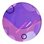 Colorful Labstract Wallpaper Theme Round Glass Fridge Magnet (4 pack)