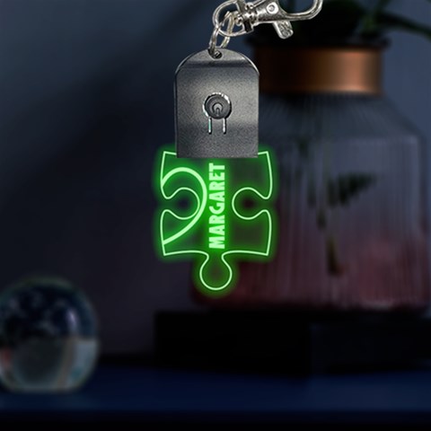 Puzzle Heart(B) LED Key Chain from ArtsNow.com Front