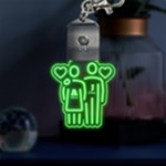 Couple Sign Graphic LED Key Chain