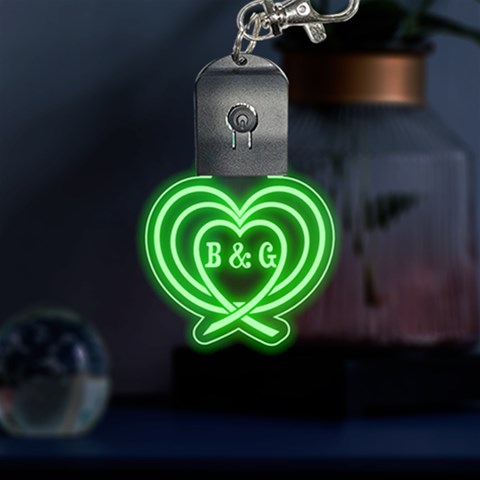Heart Graphic LED Key Chain from ArtsNow.com Front