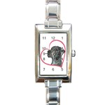 NMrl Heartline Rectangular Italian Charm Watch