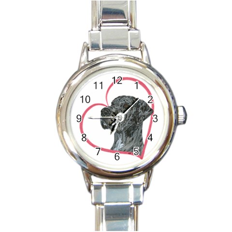 NMrl Heartline Round Italian Charm Watch from ArtsNow.com Front