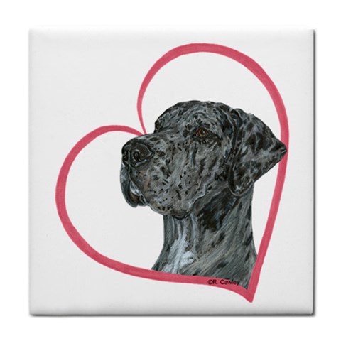 NMrl Heartline Tile Coaster from ArtsNow.com Front