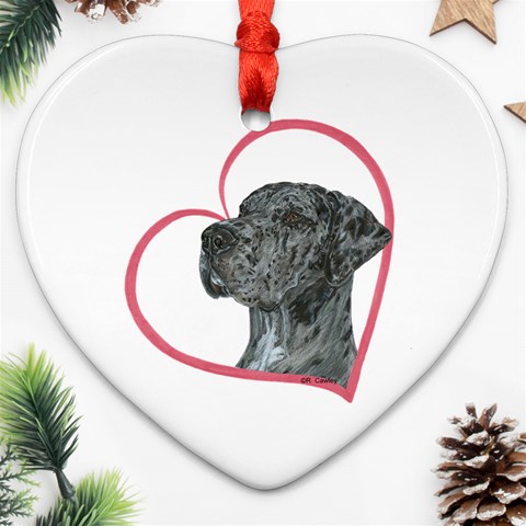 NMrl Heartline Ornament (Heart) from ArtsNow.com Front