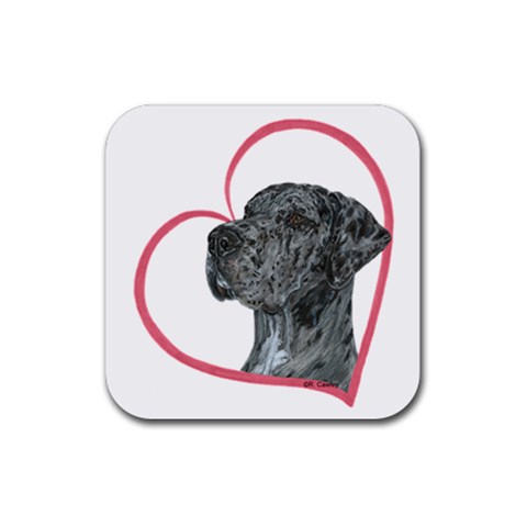 NMrl Heartline Rubber Coaster (Square) from ArtsNow.com Front