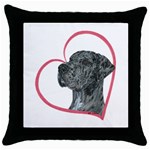 NMrl Heartline Throw Pillow Case (Black)