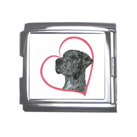 NMrl Heartline Mega Link Italian Charm (18mm) from ArtsNow.com Front