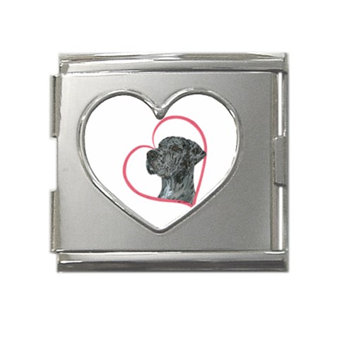NMrl Heartline Mega Link Heart Italian Charm (18mm) from ArtsNow.com Front