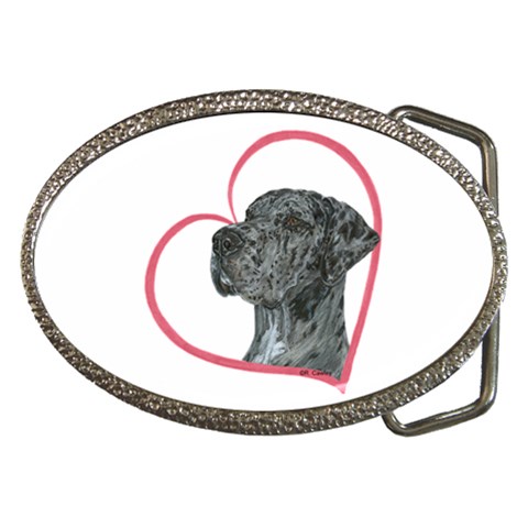 NMrl Heartline Belt Buckle from ArtsNow.com Front