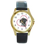 NMrl Heartline Round Gold Metal Watch