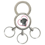 NMrl Heartline 3-Ring Key Chain