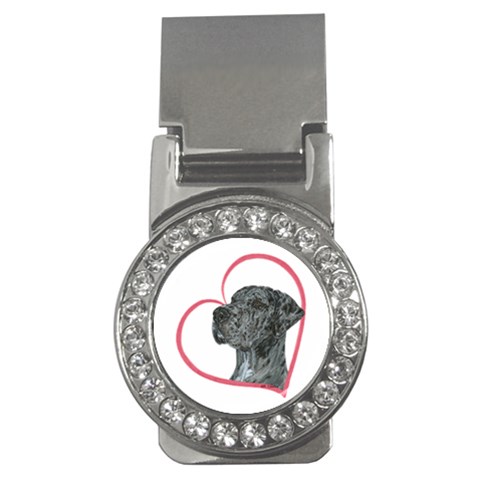 NMrl Heartline Money Clip (CZ) from ArtsNow.com Front