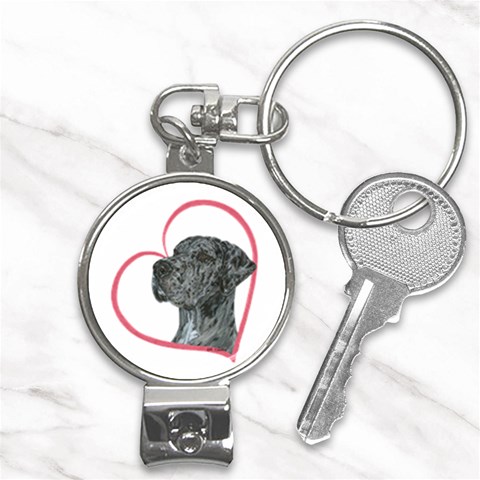 NMrl Heartline Nail Clippers Key Chain from ArtsNow.com Front