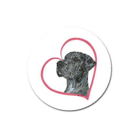NMrl Heartline Magnet 3  (Round) from ArtsNow.com Front