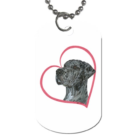 NMrl Heartline Dog Tag (One Side) from ArtsNow.com Front