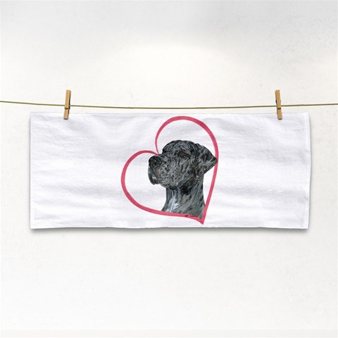 NMrl Heartline Hand Towel from ArtsNow.com Front