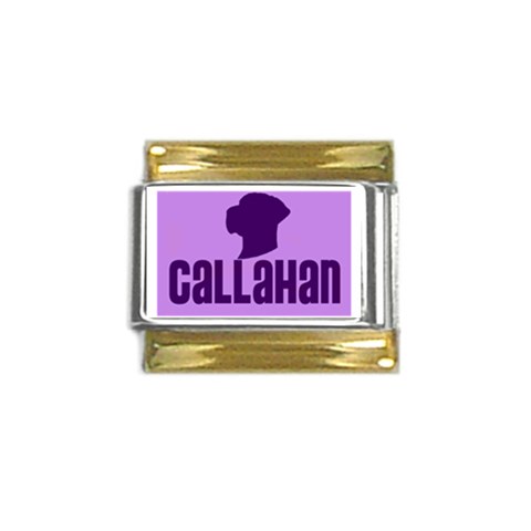 callcharm Gold Trim Italian Charm (9mm) from ArtsNow.com Front