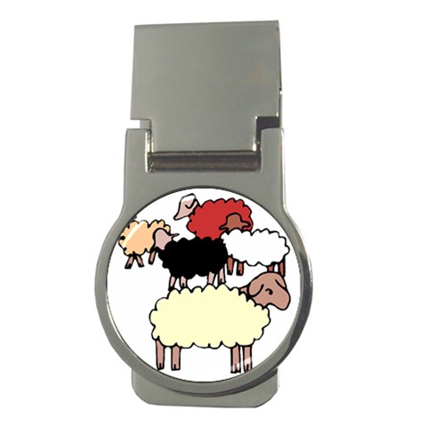 Sheep Money Clip (Round) from ArtsNow.com Front