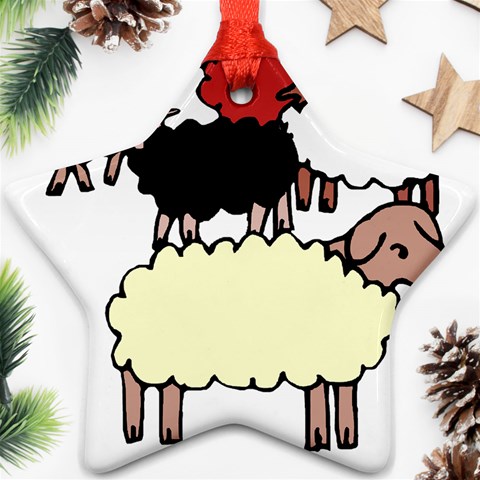 Sheep Ornament (Star) from ArtsNow.com Front