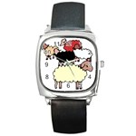 Sheep Square Metal Watch