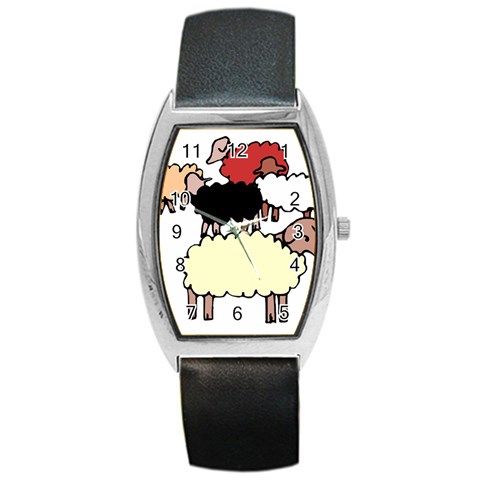 Sheep Barrel Style Metal Watch from ArtsNow.com Front