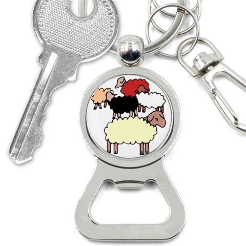 Sheep Bottle Opener Key Chain from ArtsNow.com Front