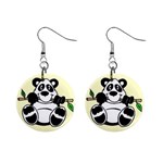 Panda 1 - 1  Button Earrings