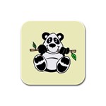 Panda 1 - Rubber Square Coaster (4 pack)