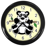 Panda 1 - Wall Clock (Black)