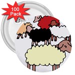 Sheep 3  Button (100 pack)