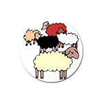 Sheep Magnet 3  (Round)