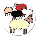 Sheep Magnet 5  (Round)