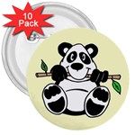 Panda 1 - 3  Button (10 pack)