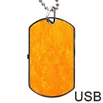 Background-yellow Dog Tag USB Flash (One Side)