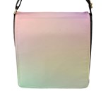 Pastel , Purple, Pink, Blue, Light, Mix Flap Closure Messenger Bag (L)