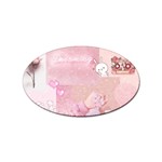 Pink Aesthetic, Clouds, Cute, Glitter, Hello Kitty, Pastel, Soft Sticker Oval (10 pack)