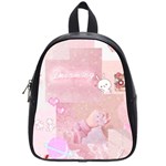 Pink Aesthetic, Clouds, Cute, Glitter, Hello Kitty, Pastel, Soft School Bag (Small)