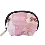 Pink Aesthetic, Clouds, Cute, Glitter, Hello Kitty, Pastel, Soft Accessory Pouch (Small)