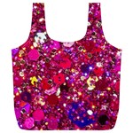 Pink Glitter, Cute, Girly, Glitter, Pink, Purple, Sparkle Full Print Recycle Bag (XL)