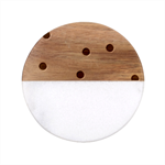 Punch Hole, Black Hole Classic Marble Wood Coaster (Round) 