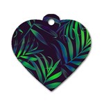 Tree Leaves Dog Tag Heart (Two Sides)