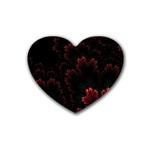 Amoled Red N Black Rubber Heart Coaster (4 pack)