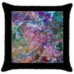 Abstract waves Throw Pillow Case (Black)