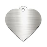 Aluminum Textures, Polished Metal Plate Dog Tag Heart (Two Sides)