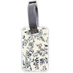 Blue Vintage Background, Blue Roses Patterns Luggage Tag (two sides)