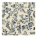 Blue Vintage Background, Blue Roses Patterns Banner and Sign 4  x 4 