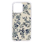 Blue Vintage Background, Blue Roses Patterns iPhone 14 Pro Max TPU UV Print Case